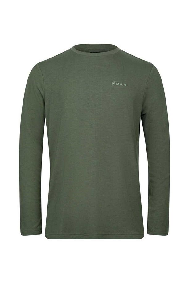 Vernon Erkek Uzun Kol Viloft T-shirt Haki 2asvermfbss24-21417 - 1