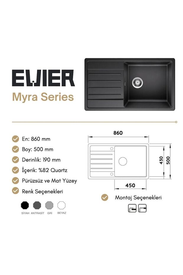 Granit Evye Myra Series White (BEYAZ) - 6