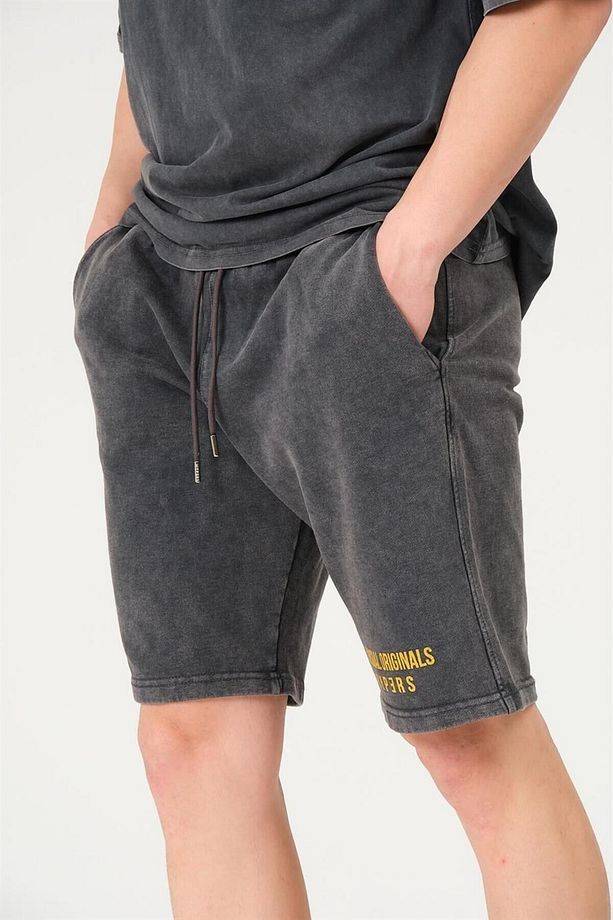 Baskılı Yıkamalı Regular Fit Erkek Şort - 6