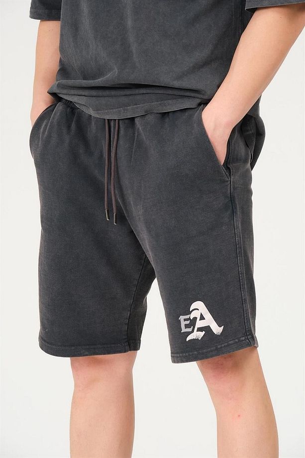 Gotik Antrasit Yıkamalı Regular Fit Erkek Şort - 5