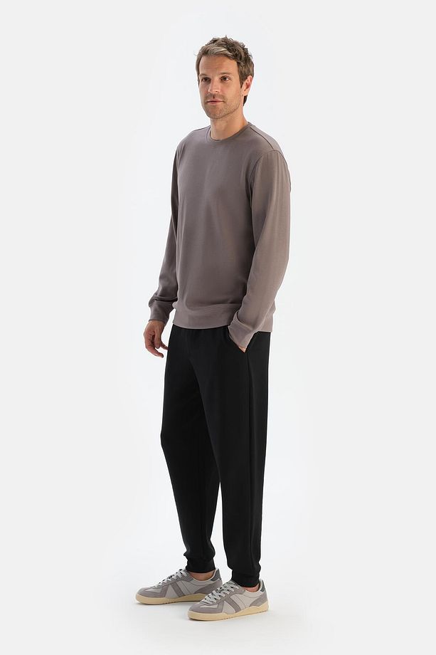 Gri Erkek Modal Bis Yaka Sweatshırt - 3