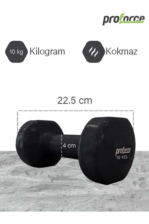 Vdb Dışı Vinil Kaplı Içi Çelik Döküm Ağırlık Dambıl 10 Kg -tek Adet - 2