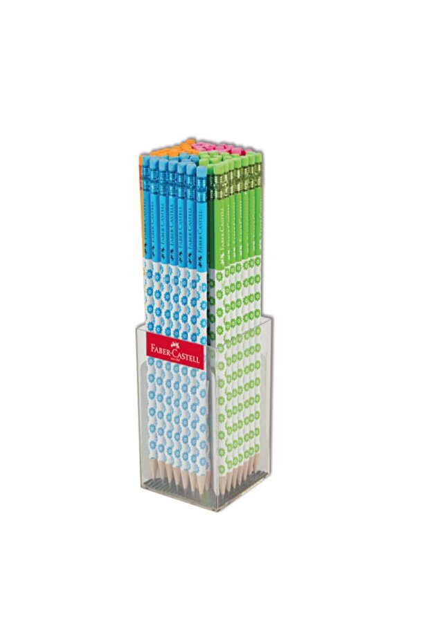 Pencil Flowers with Eraser Hb Round Pack of 72