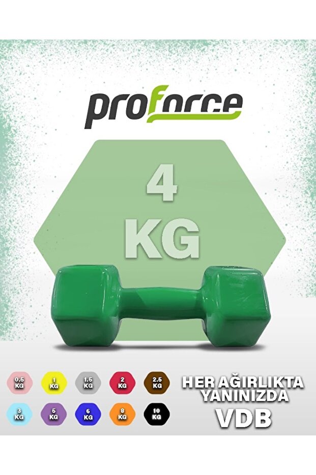 Vdb Dışı Vinil Kaplı İçi Çelik Döküm Ağırlık Tek Adet Dambıl 4 Kg - 3