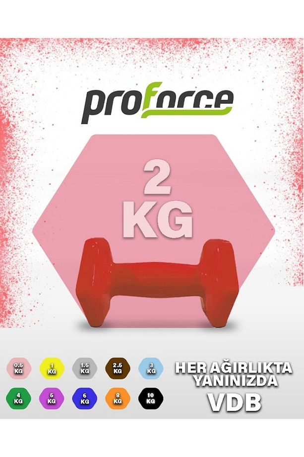 Vdb Dışı Vinil Kaplı Içi Çelik Döküm Ağırlık Dambıl 2 Kg -tek Adet - 3