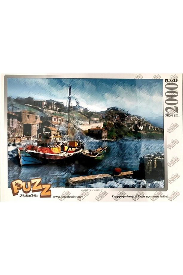 Puzz Balıkçı Teknesi 2000 Parça Puzzle - 1