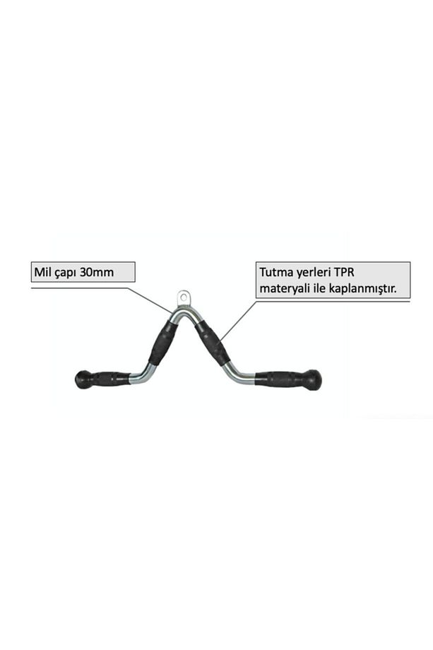 Bar 110 Kaucuk Tutma Kollu Kısa Trıceps&bıceps Barı (ARKA VE ÖN KOL ŞEKİLLENDİRME) 3,4 Kg - 2