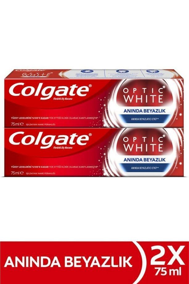 Optic White Anında Beyazlık Anında Beyazlatma Etkisi Beyazlatıcı Diş Macunu 2 X 75 ml - 1