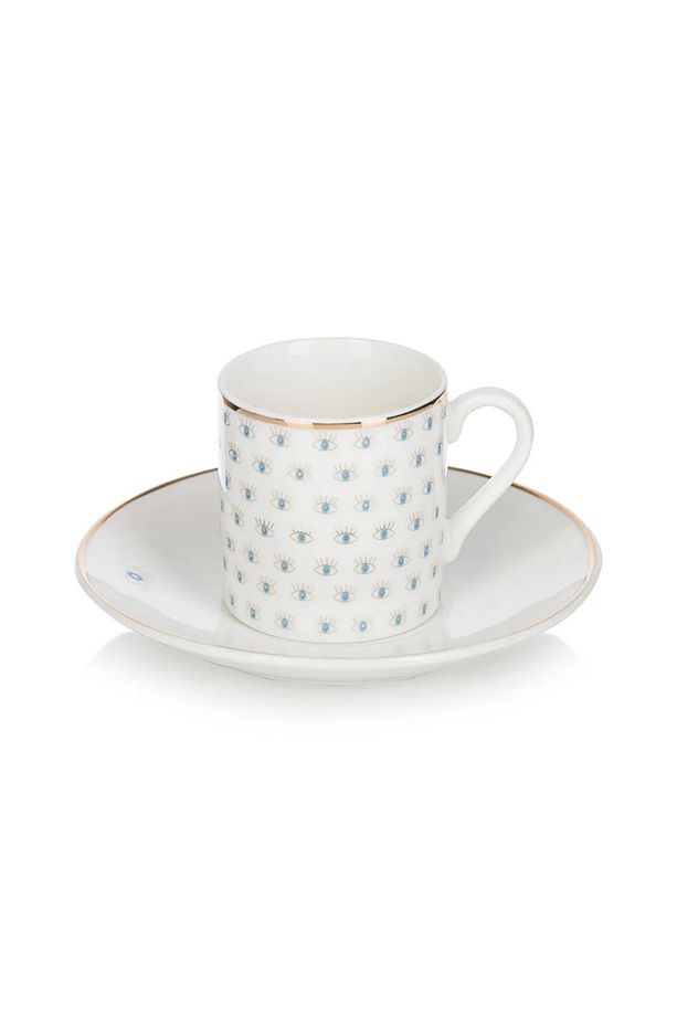 LCW HOME Mavi Baskılı 2 Kişilik Porselen Kahve Fincan Takımı 90 Ml - 5