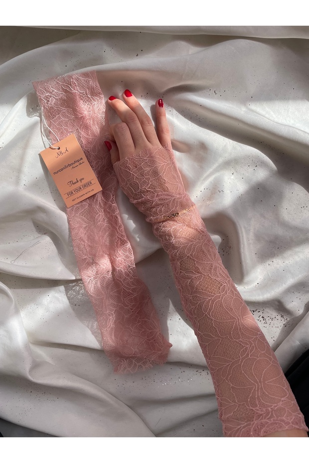 Pudra Dantel Kolluk Eldiven - 4