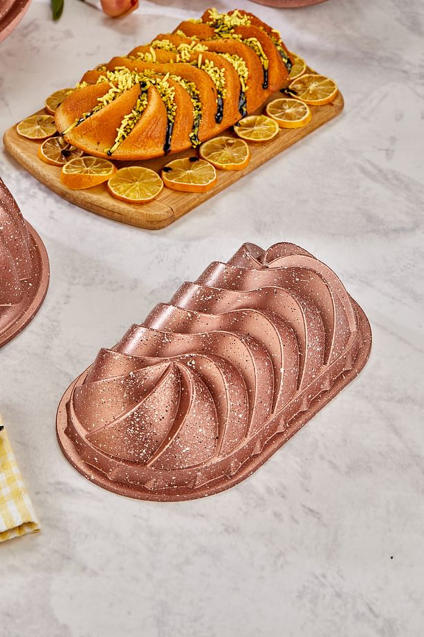 Granit Döküm Kek Kalıbı Seti 4 Farklı Model Kek Kalıbı Çeyiz Seti Tart Turta Seti - 7