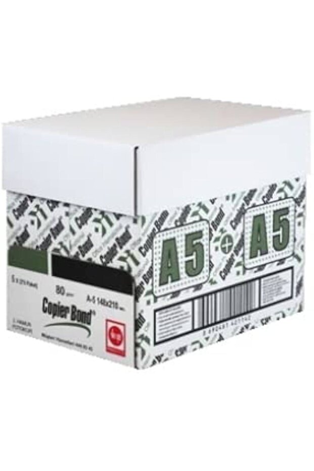 ورق نسخ A5 - 80 جرام، 500 قطعة، صندوق واحد (10 عبوات)، نصف A4
