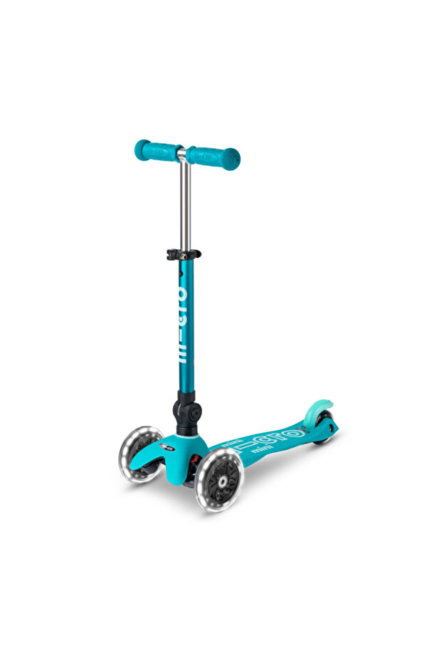 Mini Micro Scooter Deluxe Foldable Led Aqua 2-5 Years Turquoise