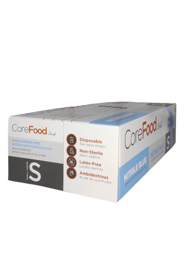 Nitril Mavi Pudrasız Eldiven S Beden 100'lü Paket - 3