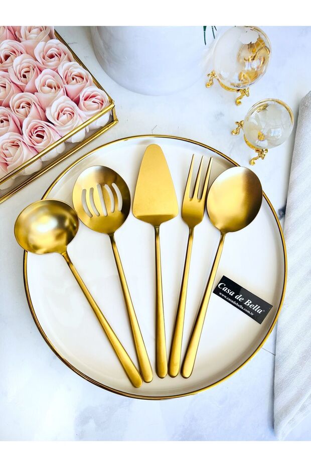 Mat Gold 5 Parça Dali Lüks Servis Seti - 5