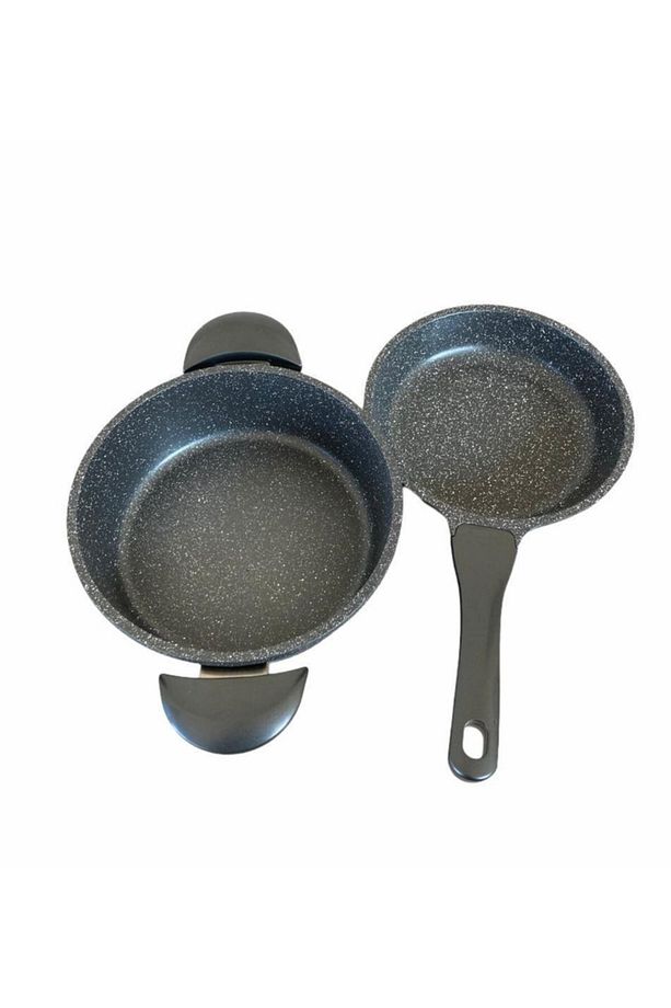 2'li Set 24cm Basık Tencere Ve 24cm Tava /gri - 3