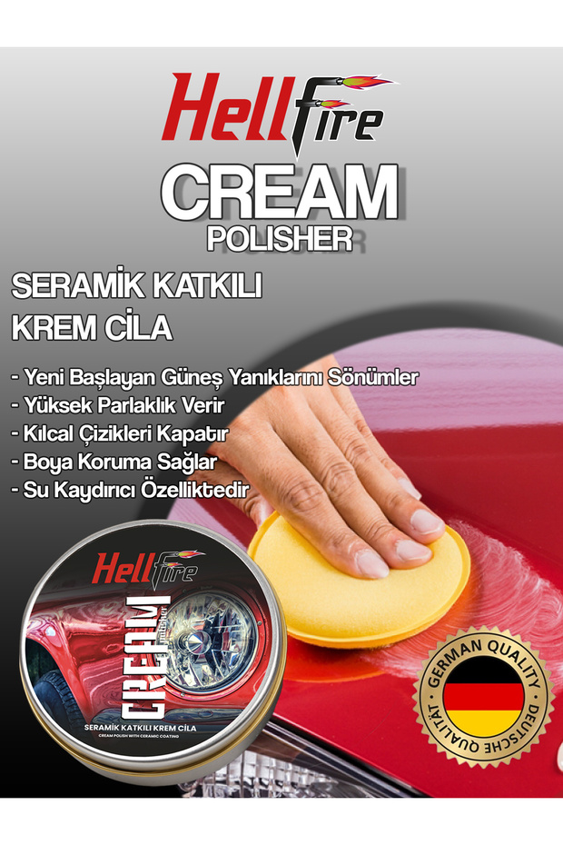 Hellfire Seramik Katkılı Wax Krem Cila 100 gr - 4