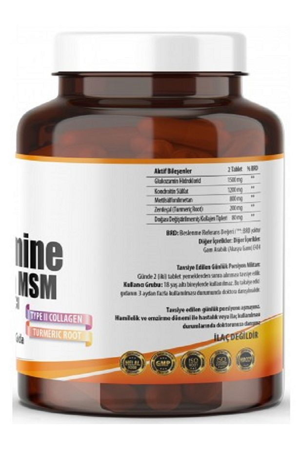 Glucosamine Chondroitin Msm Collagen Zerdeçal 120 Tablets Hap Kutusu - 2