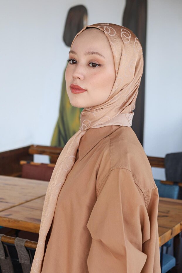 شال منقوش بحلقة جاكار قطنية - 4