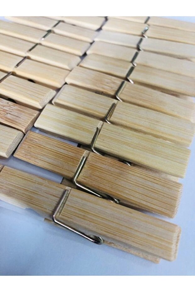 20 Bamboo Clothes Pegs