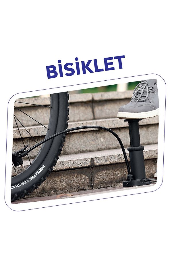 K-9847 - BİSİKLET AYAK POMPASI DİK MODEL - 4