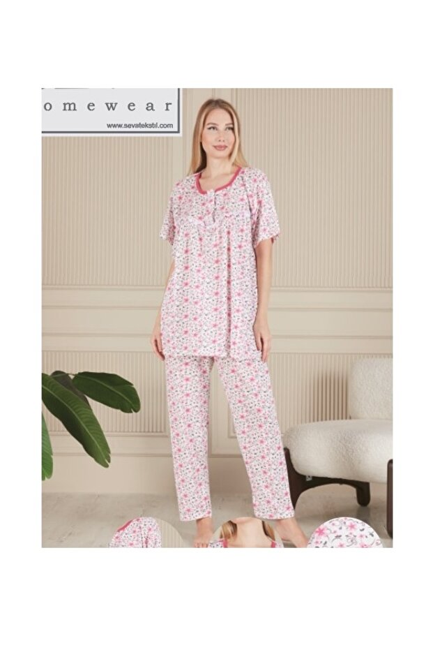 Materni Pajama Sets Plus Size Short Sleeve Cotton Fabric L XL 2XL 3XL
