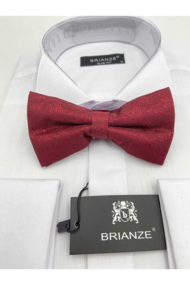 ربطة عنق منقوشة بورجوندي ميلانج - 1