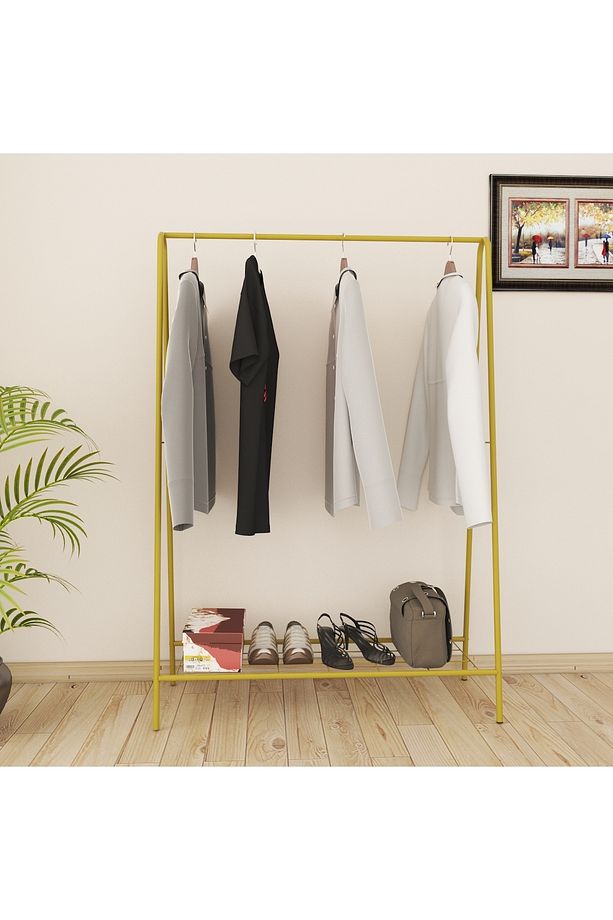 Oval Telli Gold Butik Elbise Askılığı Konfeksiyon Askılık - 3