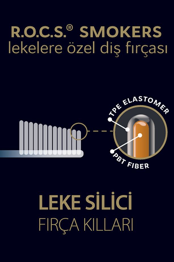 R.O.C.S. SMOKERS LEKE SİLİCİ DİŞ FIRÇASI - 2Lİ SET - 2