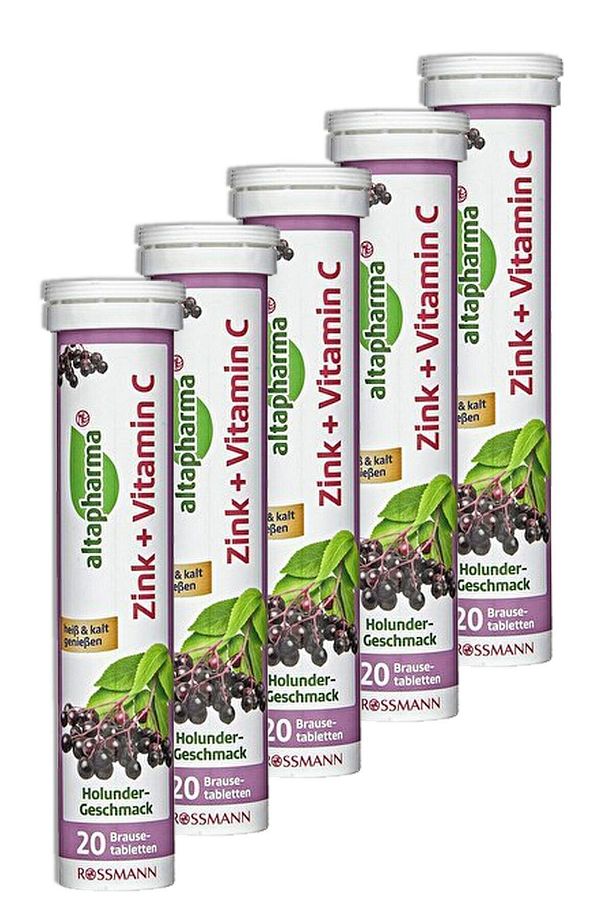 Suda Erıyen Tablet 20'li Vitamin C Çinko Kara Mürver Aromalı 5 Adet - 1