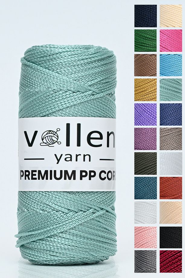 1.5mm-150mt Polyester Makrome Ipi, Supla Ipi, Çanta Ipi, Bileklik Ipi, Makrame ,su Yeşili - 1