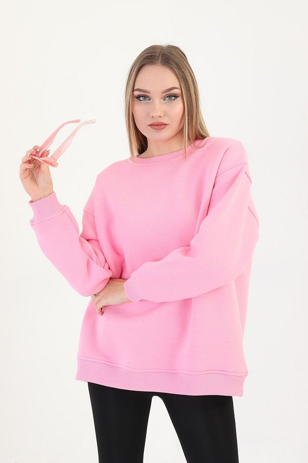 Bisiklet Yaka Oversize Sweetshirt - 2