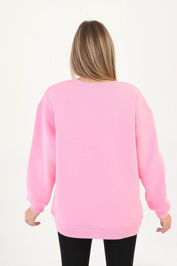 Bisiklet Yaka Oversize Sweetshirt - 5