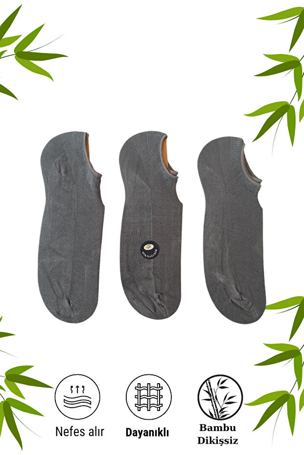 Bamboo Sneaker Invisible Seamless Sports 3-Piece Unisex Socks - Breathable