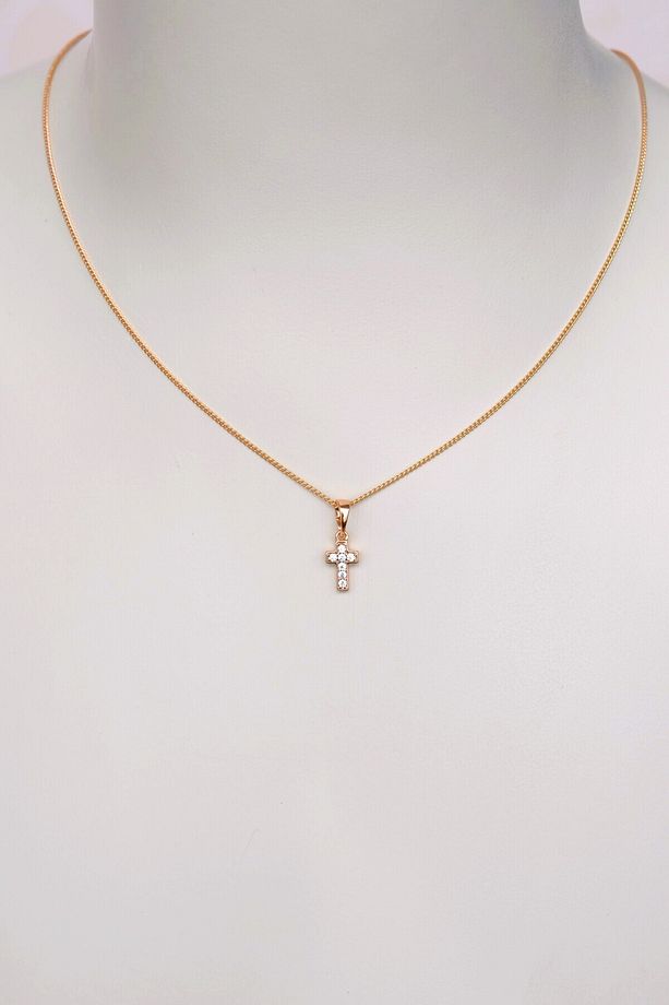 Mini Cross Kolye Minimal Haç Kolye - 3
