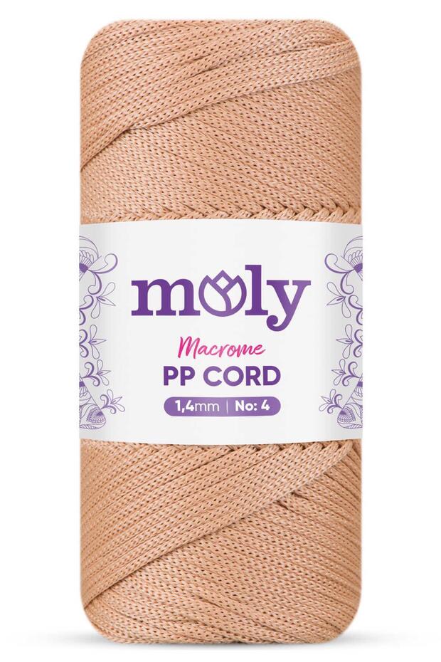 PP Cord Polyester Makrome No:4 1,4mm 032-Koyu Bej Örgü İpi 200 Gram - 1