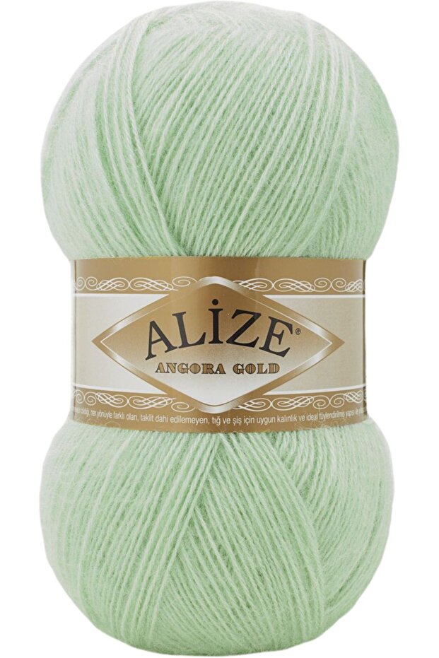 Angora Gold Hand Knitting Thread Yarn Wool Color Code: 842-nil Green