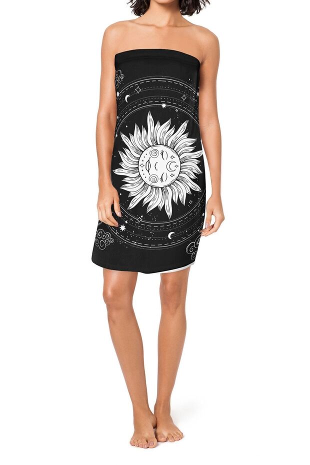 Patterned Beach Towel, Bath Towel - 4