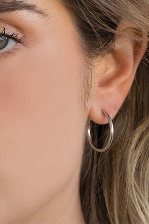 316 L Steel Hoop Earrings 16 mm