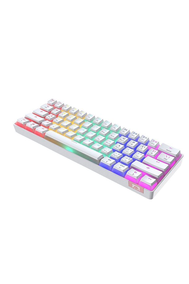 STK61 Brown Switch Pudding Keycap Kablolu & Bluetooth Çift Mod Mekanik Klavye - 4