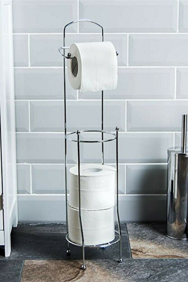 2 Adet Kaliteli Krom Ayaklı Tuvalet Kağıtlığı Kağıtlık Paslanmaz Yedekli Tuvalet Kağıtlığı Wc Banyo - 1