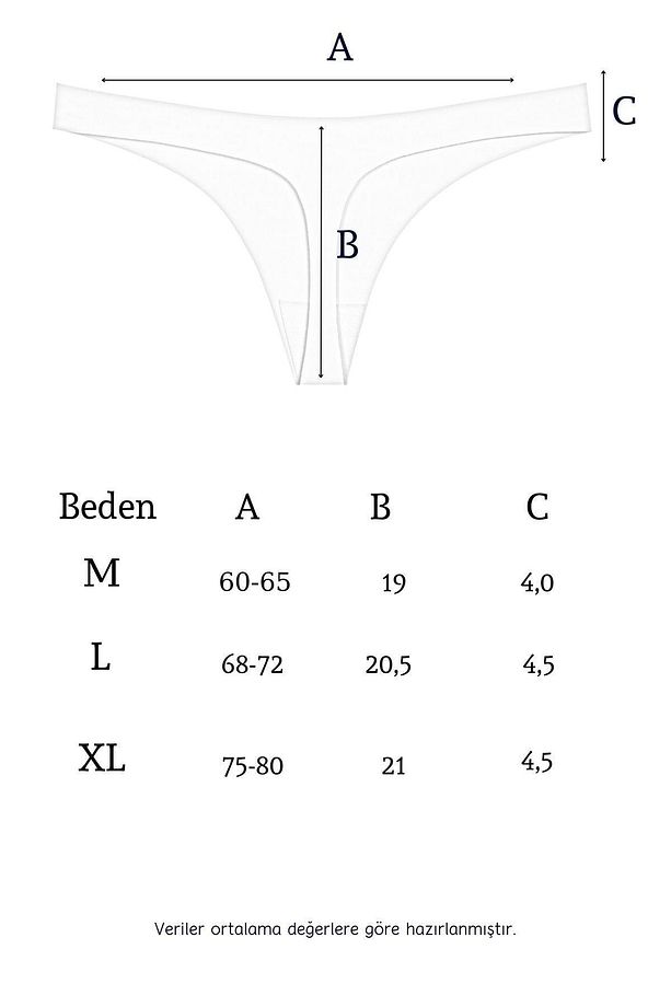 351 Kadın Lazer String Tanga Külot Paketi 351-v1 - 7
