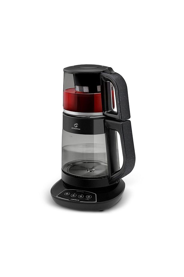 Çaysever 3 in 1 Konuşan Renkli Camlı Çay Makinesi Graphite - 4