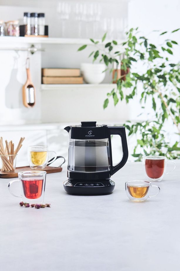 Çaysever 3 in 1 Konuşan Renkli Camlı Çay Makinesi Graphite - 2