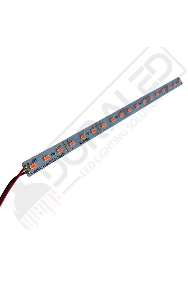 12 Volt Bantlı 5730 Ledli Led Bar Alüminyum Çubuk Led 72 Ledli Full Spectrum (GROW) Bitki Ledi - 1