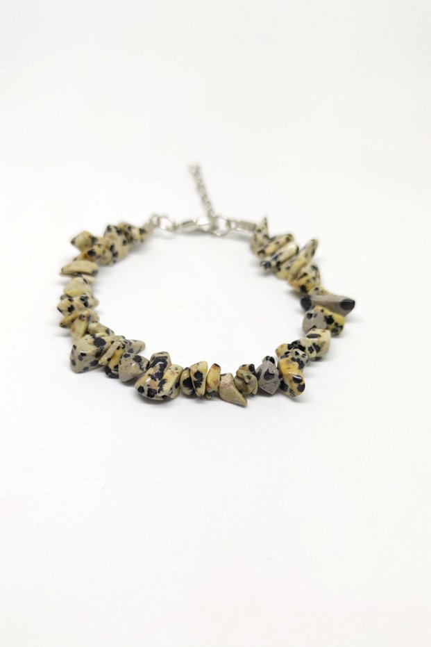 Natural Cracked Stone Bracelet