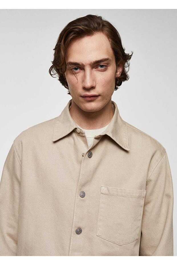 Cepli Denim Gömlek Ceket - 5