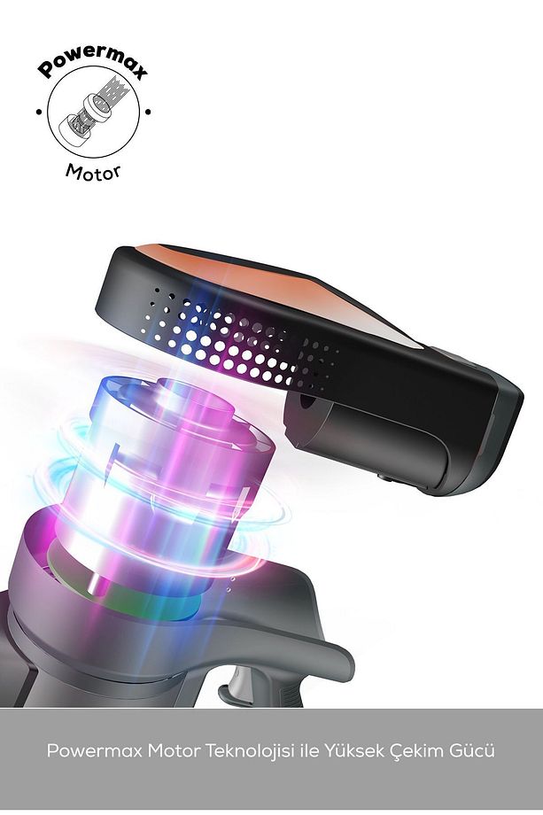 Vantuz Power Force Pro 2 In 1 Şarj Edilebilir Dik Süpürge Matte Black Bronz - 7