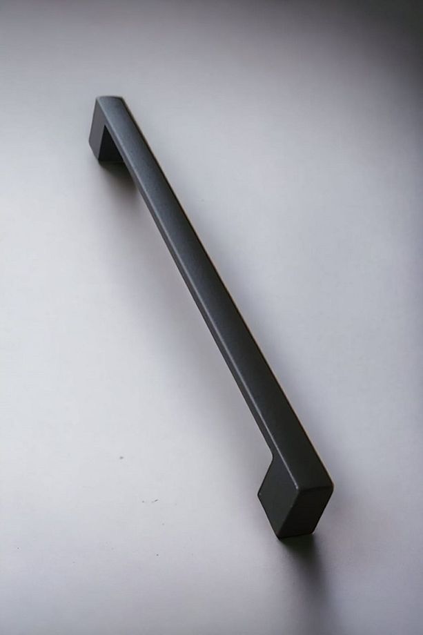 1. Sınıf Metal Köprü Kulp 224 mm 224 cm Mat Siyah Mobilya Mutfak Çekmece Dolap Kulp - 6
