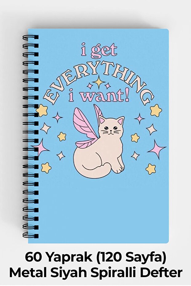 Retro Aesthetic Design A5 Spiral Hard Cover Notebook 120 Sheets